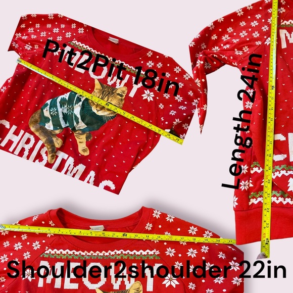 Small ugly Christmas cat sweater and matching leggings - Picture 5 of 6